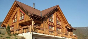 Blockhaus-aus-Holz