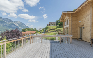 Heidiland Blockhaus Terrasse